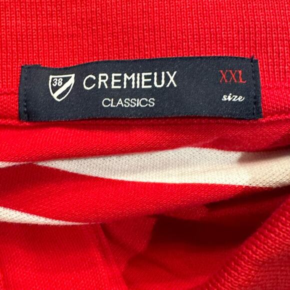 Daniel Cremieux Mens XXL Red and White Striped Polo Style Shirt NWT - Picture 3 of 9